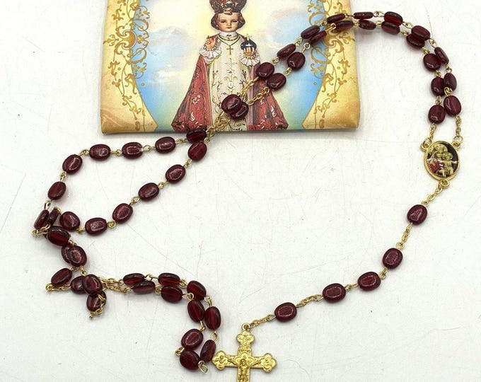 Vintage Graymoor Rosary Infant Jesus Prague Franciscan Friars Italy Crucifix