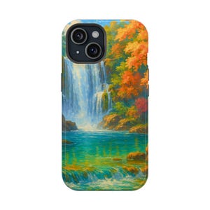 Waterfall Nature iPhone Case I Tranquil Impact-Resistant Cover | SoulfulYarn Collection | Scenic Art for iPhone