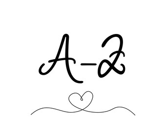 Heart Monogram SVGs | Cute Cricut File | Girly Initials with Love Design