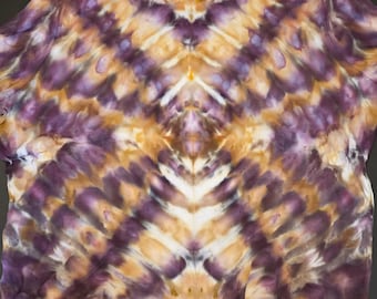 Koszulka z nadrukiem tie-dye Kaleidoscope – Lands End Cotton Tee, rozmiar L