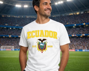Comfort Colors Ecuador World Cup Soccer T-Shirt | Ecuador Flag shirt| Ecuador Team Soccer World Cup 2026| Soccer Shirt| World Cup 2026|
