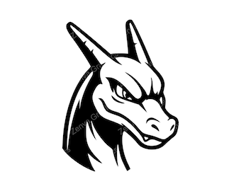 Charizard Pokémon SVG PNG JPG | Projekt smoka do rękodzieła