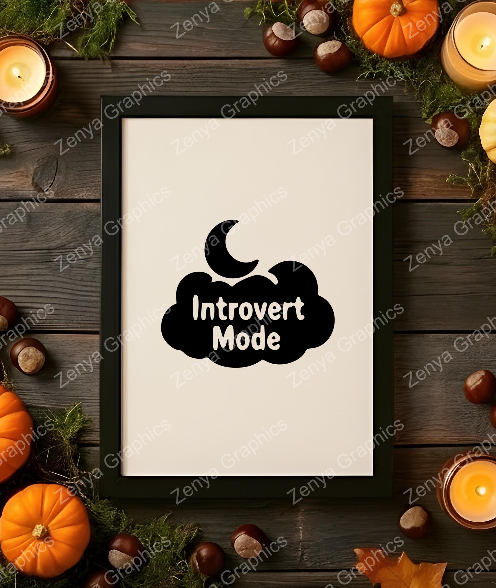Introvert Crafts Introvert Mode Moon SVG PNG JPG | Fun Design for Crafts - Etsy