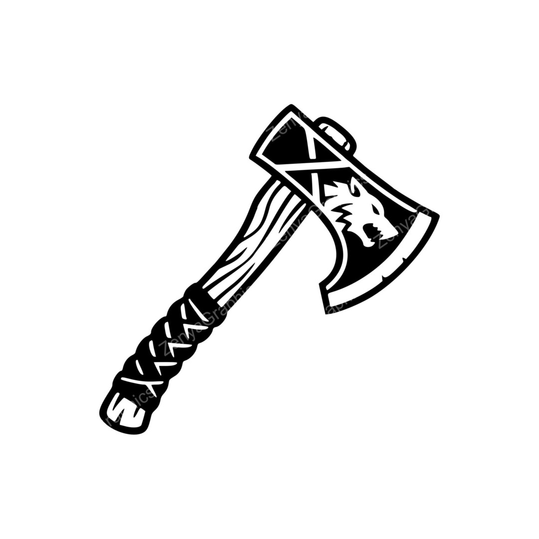 Viking Ax Design SVG PNG JPG | Norse Style Cut File for Crafts - Etsy