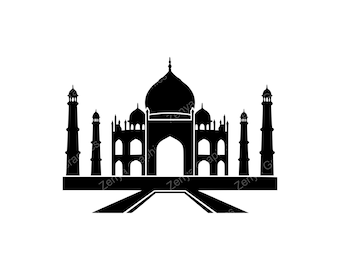 Taj Mahal Silhouette SVG PNG JPG | Elegant Design for Crafts
