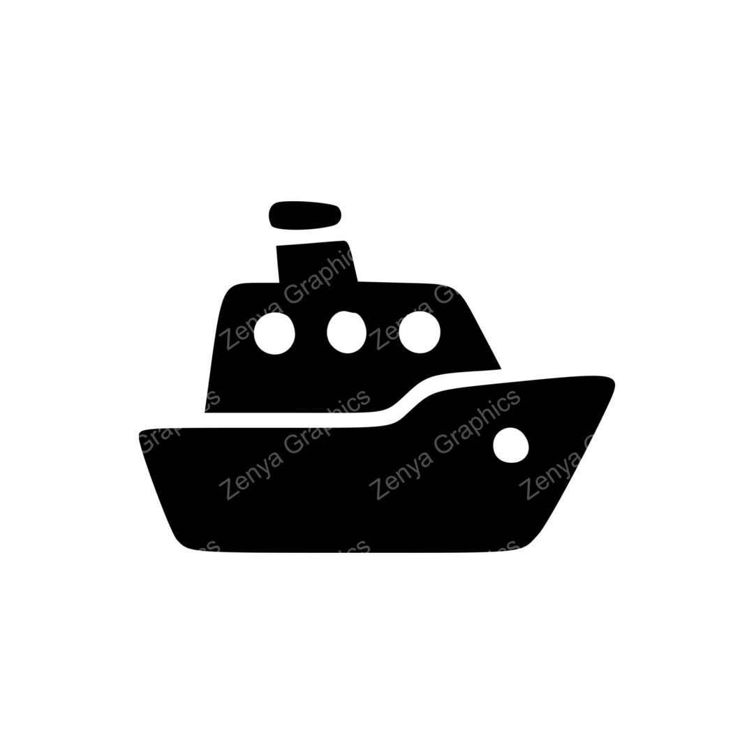 Boat Icon SVG PNG JPG | Nautical Design for Crafts - Etsy UK