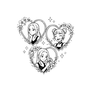 Kpop Demon Huntrix Character Art SVG PNG JPG / Design digitale per artigianato