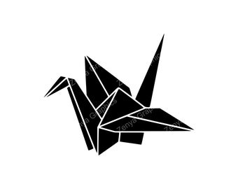 Origami Crane Design SVG PNG JPG | Crafting Clipart for Diy Projects