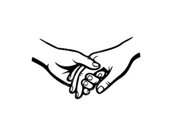Manos de amor SVG PNG JPG / Diseño conmovedor para decoración de bodas