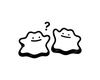 Ditto Pokémon SVG PNG JPG | Uroczy projekt postaci do rękodzieła