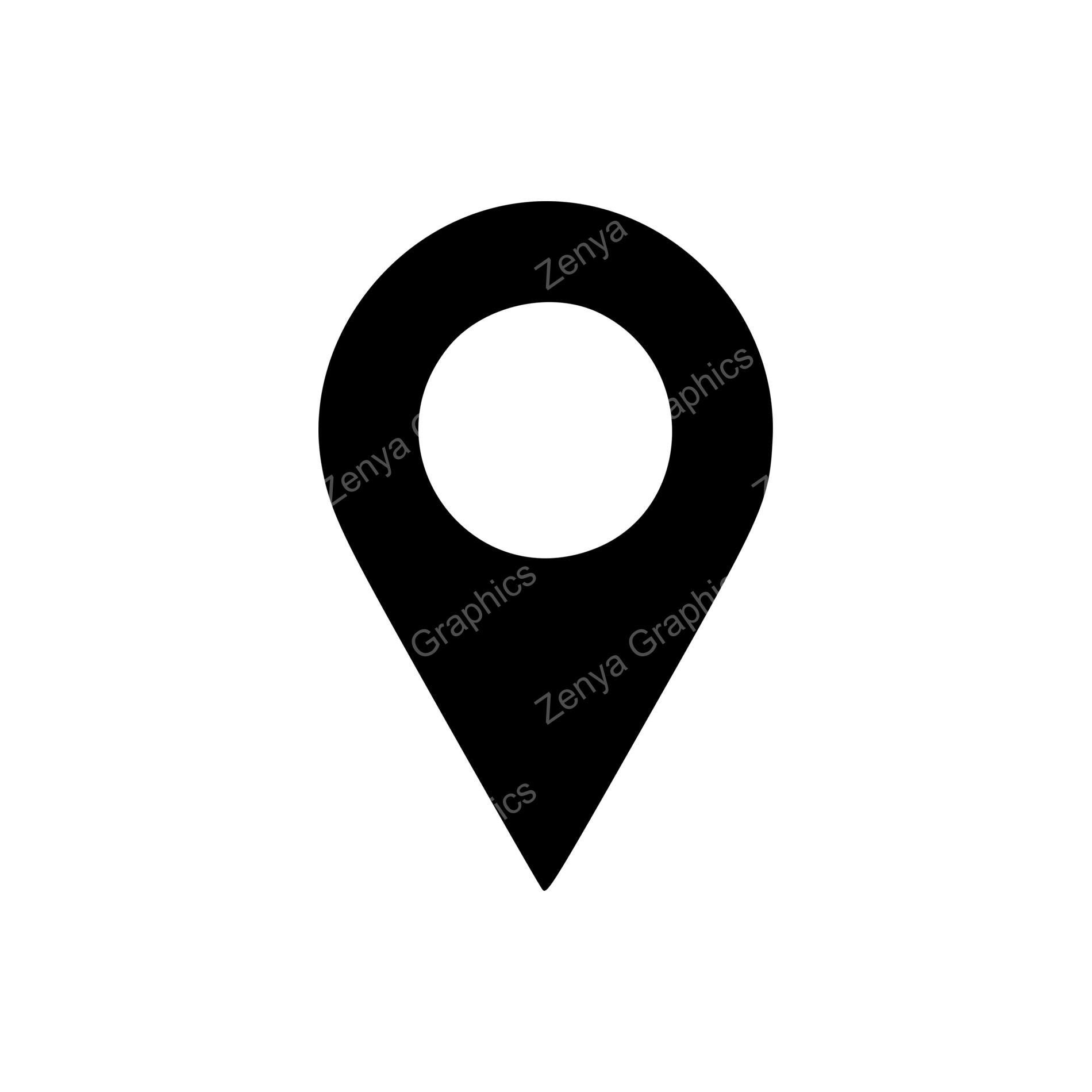 Map Marker Icon Symbol SVG PNG JPG | Digital Design for Cricut - Etsy