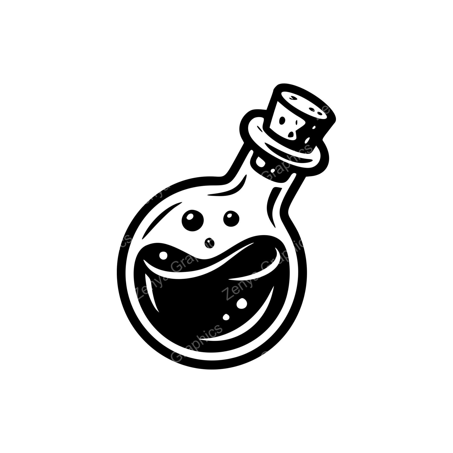 Potion Svg Files Fantasy Potion Bottle SVG PNG JPG | Enchanted Crafting Design for Dandd ...