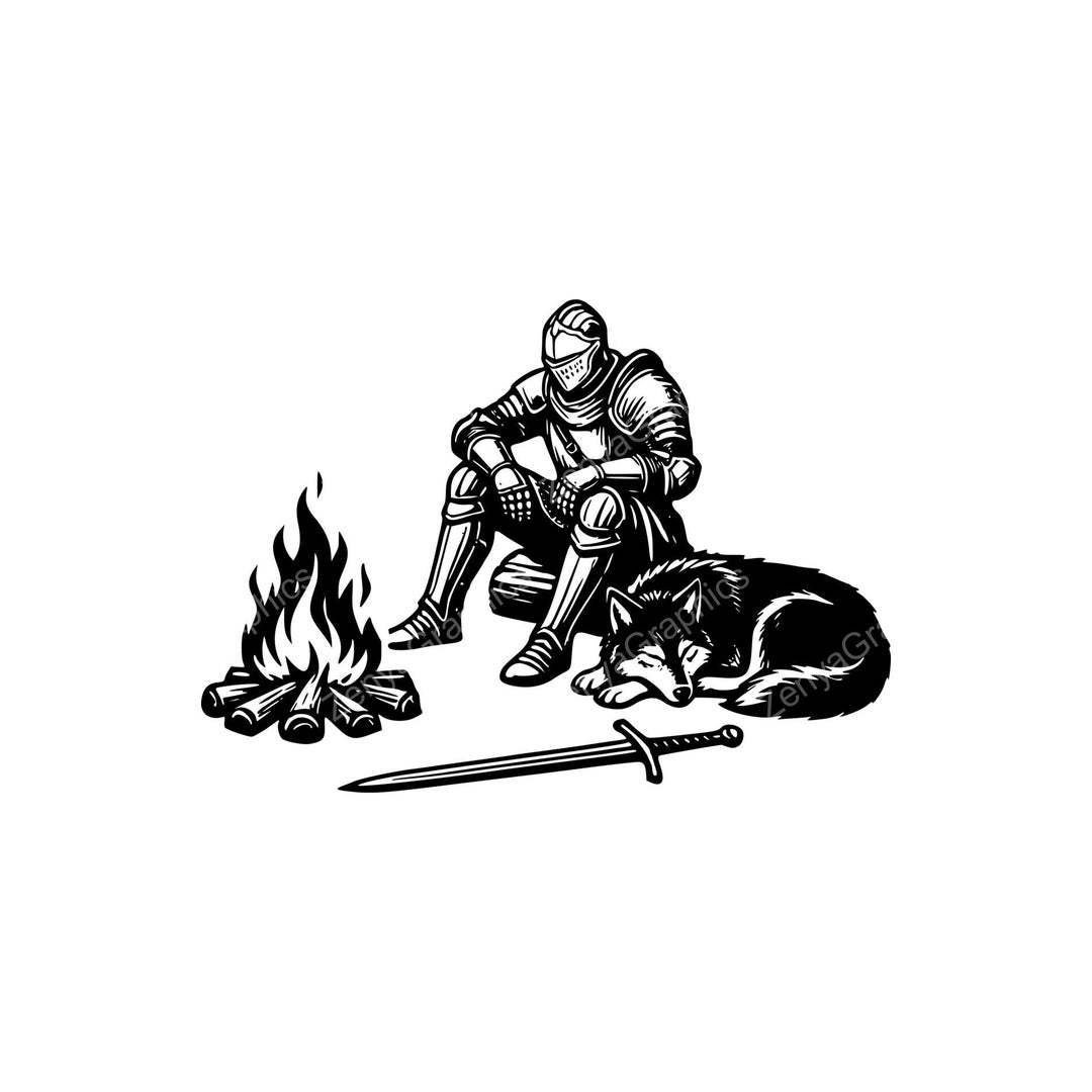 Medieval Warrior Knight SVG PNG JPG | Digital Design for T-shirt ...