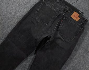 Jeans Levi's 550 vintage para hombre, talla 38x32, color gris, corte relajado, pierna cónica, años 90, fabricados en EE. UU.
