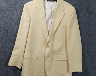 Marynarka męska Brooks Brothers Vintage 42R, biała, lniana, jednorzędowa, wyprodukowana w USA