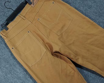 Jeans vintage Godbody da uomo, taglia 37x33, in denim marrone, streetwear, stile anni 2000, larghi.