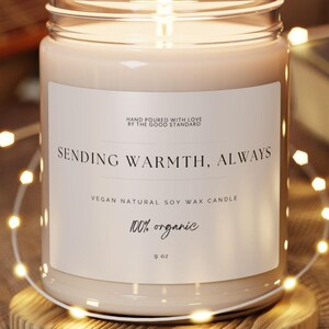 Sending Warmth, Always Candle, Thinking Of You Gift, Sympathy Gift, Get Well Soon, Recovery Gift, Healing Vibes, Get Well Soon Gift