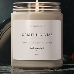 Warmth in a Jar Candle, Thinking Of You Gift, Sympathy Gift, Get Well Soon, Recovery Gift, Healing Vibes, Friend Gift, Get Well Soon Gift