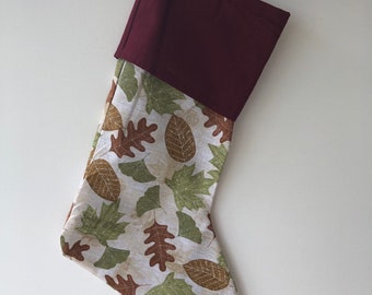 Leaves fall Christmas Stocking free shipping