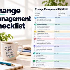Change Management Checklist, Implementation Plan and Progress Tracker