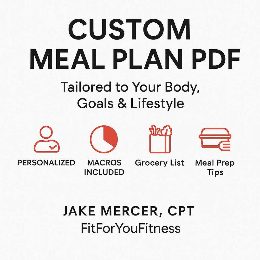 Custom Meal Plan PDF | Personalized Nutrition Guide for Weight Loss ...