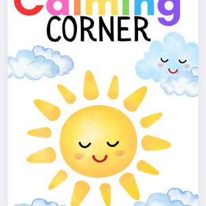 Printable Calming Corner Posters | Emotions Chart & Self-Regulation Tools for Kids | Classroom Mental Health Decor | Digital Download PDF