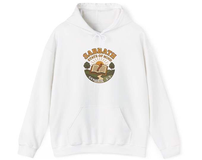 Genesis 2:3 Sabbath State of Mind Christian Hoodie Sweatshirt Casual Church Wear Sabbath Celebrations Shirt Church Merch
