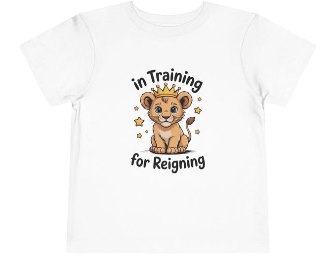 Toddlers Lion Christian T-Shirt - Courageous Kids Tee, Kingdom Confidence Top, VBS Gift, Sunday School Shirt for Boys & Girls