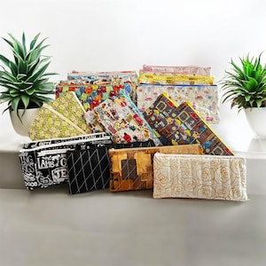 Quilted Pencil Case, Handmade zipper quilted bag great for school ,office , travel , Pencil organizer