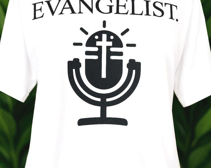 Evangelist Iron On Vinyl T-Shirt | Christian Apparel Unisex Faith-Based Church Team Tee | Evangelism top