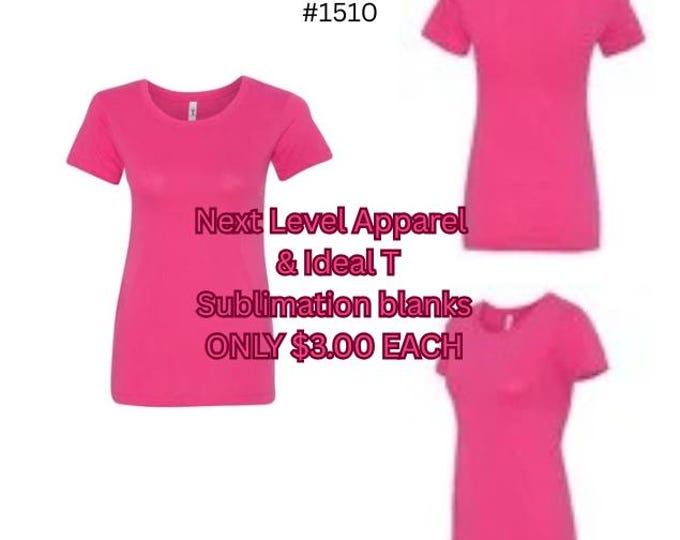 Sublimation Blank T-Shirt Next Level Apparel Ideal 60/40 Soft Blend | Bulk Wholesale Heat Press Shirts Blanks