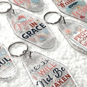 Retro Motel Keychain Vintage Backpack Keychains | Unique Scriptural Gifts for Her | Retro Vintage Souvenir Charm
