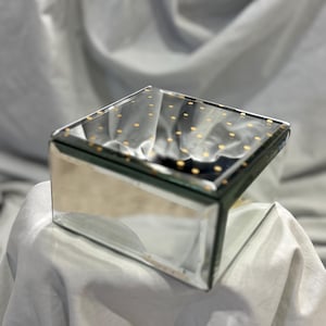 Contemporary Mirrored Glass Jewelry Box