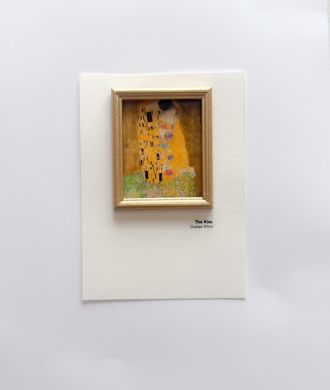 The Kiss by Gustav Klimt - Art Postcard With Frame - Etsy