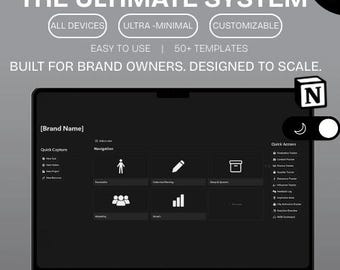Notion Planner for Artists & Brand Owners | Strategy, Finances, Launch Template for Creatives