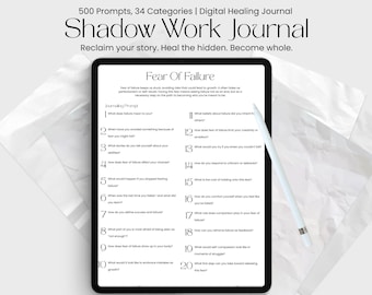 500 indicaciones para el trabajo con la sombra / Sanación del niño interior, ansiedad, relaciones, autoterapia / Cuaderno de trabajo digital espiritual / Fundamentos del diario de trabajo con la sombra