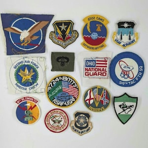 USAF Aviation Patch Lot (14) – Fighter Squadron, Bell Helicopter Training  Vietnam Era Cold War