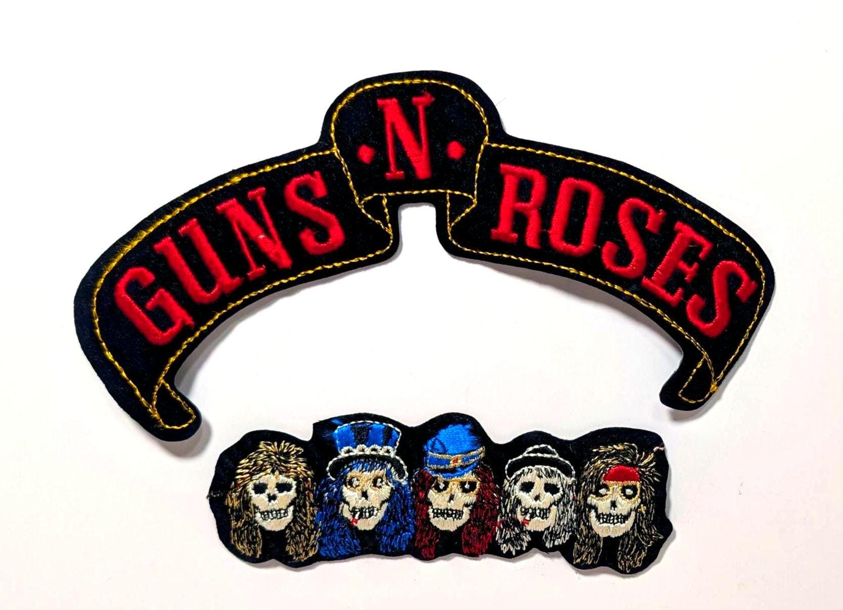 Skull Design Belt Buckle - Multicolor for Guns n Roses Concert - custom made Vintage Guns N Roses Belt Buckle & Brown Leather... | Depop main image 3