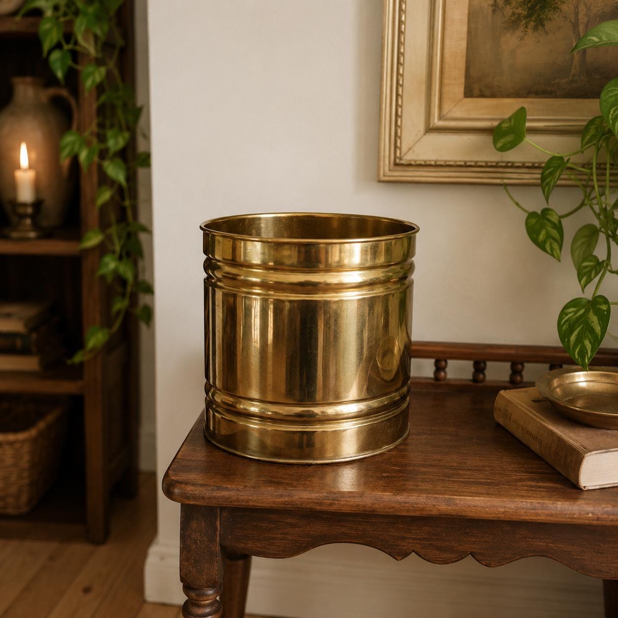 Large Brass Plant Pot - Etsy