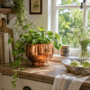 Vintage Coppercraft Guild Copper Planter | Mid Century Copper Cachepot | Copper Plant Pot | MCM Decor | Houseplant Planter