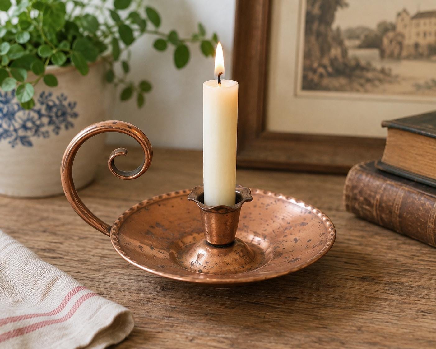 Vintage Copper Candle Holders - Etsy