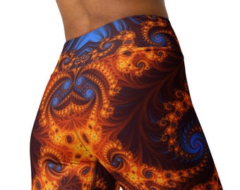 Fractal Leggings: Visionary Art Yoga Pants, Sacred Geometry Rave Clothing