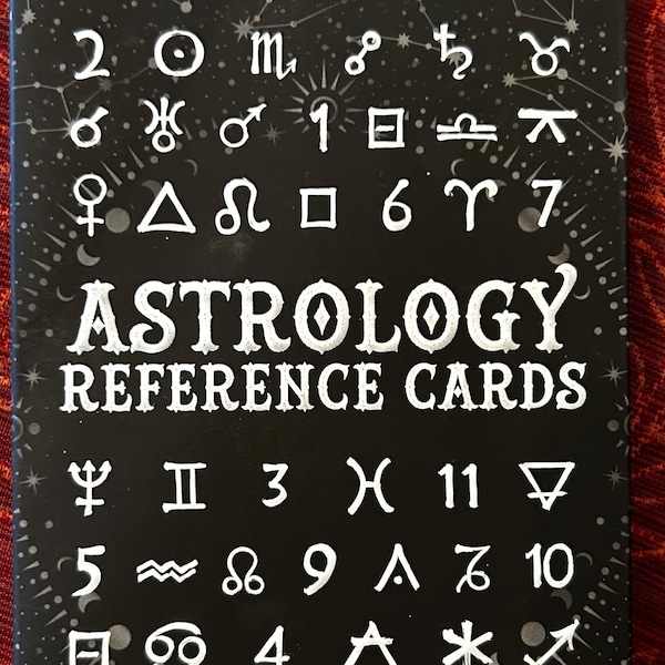 Astrology Reference Cards, Educational Learning Tool, The Best Flash Cards