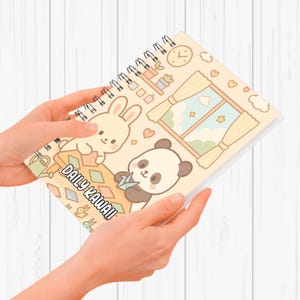 Libro para colorear "Las aventuras diarias de Luna" – 50 escenas de la vida de un conejito kawaii – PDF imprimible en tamaños A5, media carta y carta estadounidense