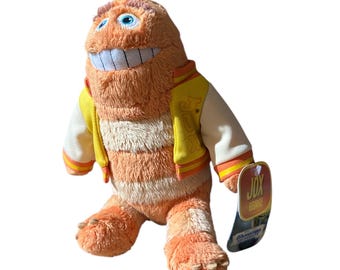 Peluche suave de Jox George de Monsters University de Disney Store, 18 cm, oficial, nuevo con etiqueta.