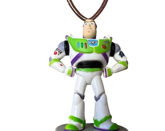Disney Store Toy Story Buzz lightyear PVC FIGURE figurine Christmas tree hanging ornament 3.5"