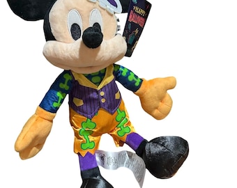 Peluche suave de Mickey Mouse de Disney Store para Halloween 2023, 38 cm, juguete, regalo, nuevo regalo