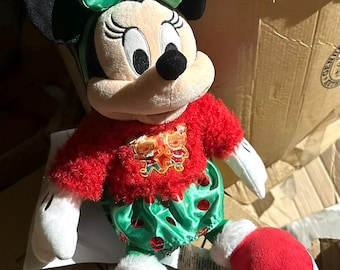 Disney Store Minnie Mouse Holiday Cheer Christmas 2020 peluche mediano suave 38 cm etiquetado