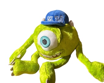 Disney Monsters Universität mike Wazowski 22,5 cm Plüschtier, einen blauen Hut mit dem MU-Logo