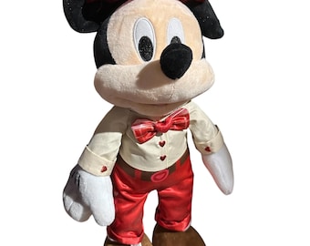 Disney Store Mickey Mouse dulce amor San Valentín peluche suave 38 cm juguete regalo nuevo regalo